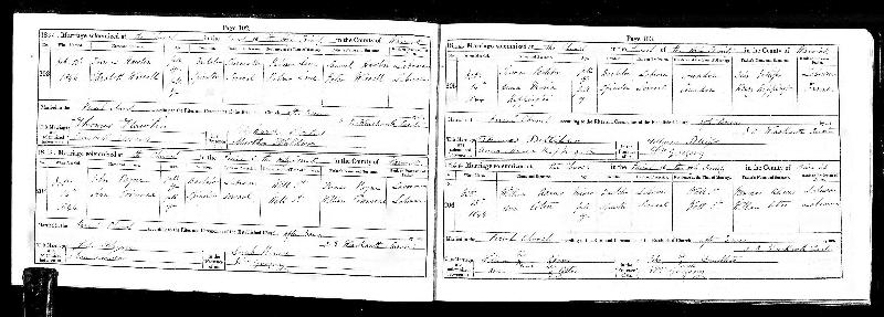 Rippington (Ann Maria) 1844 Marriage Record